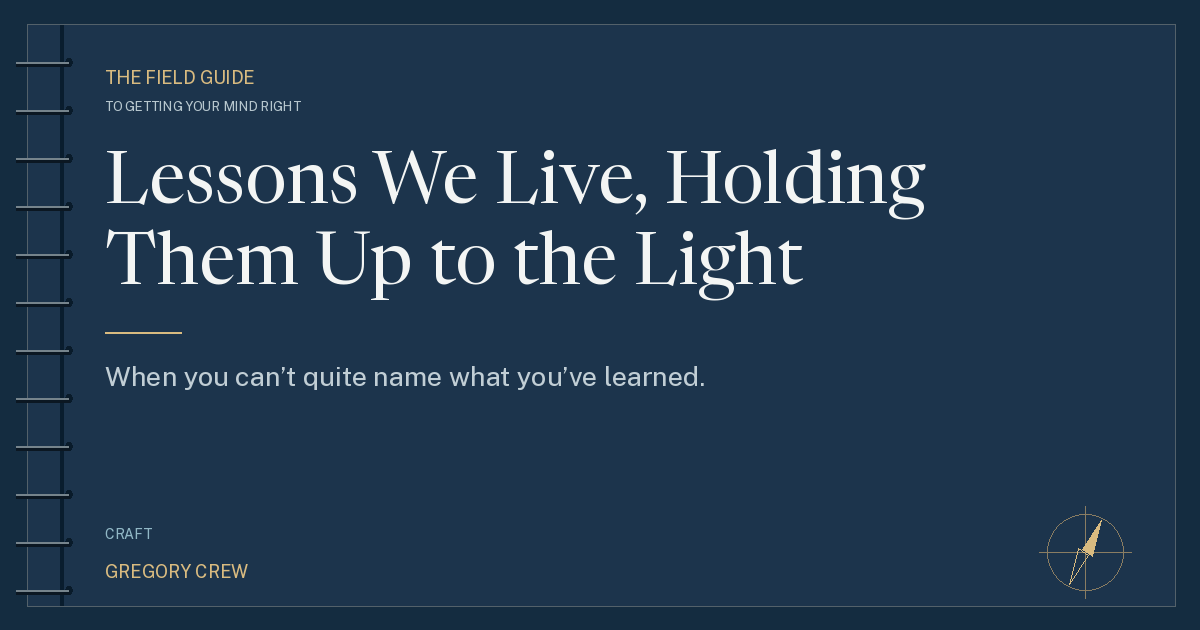 Lessons We Live, Holding Them Up to the Light — share card