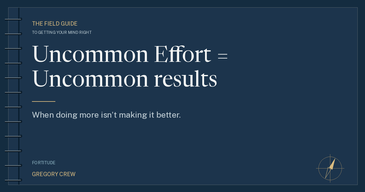 Uncommon Effort = Uncommon results — share card